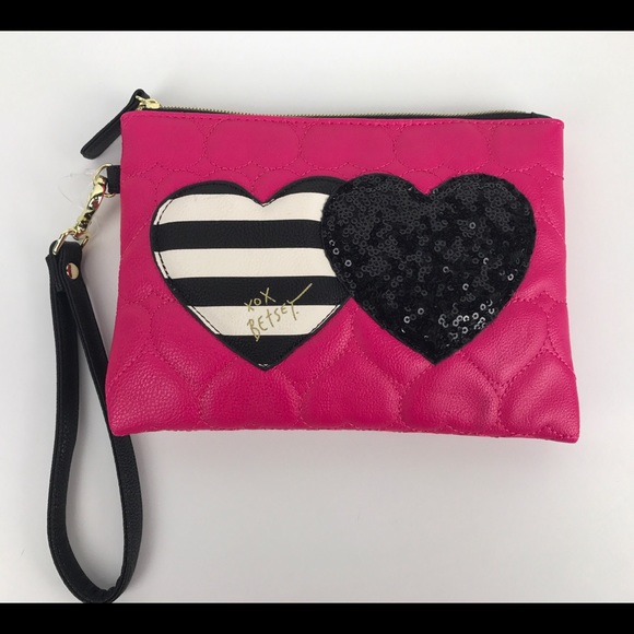 Betsey Johnson Handbags - Betsey Johnson Double The Love Hearts Wristlet