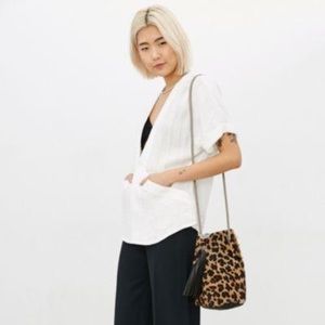 Silence + noise Carson plunge tee