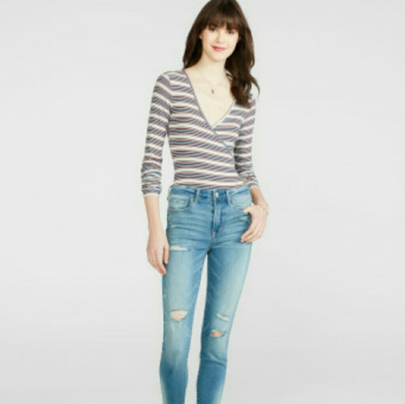 Aeropostale Tops - 💝 NWT Aereopostale Cape Juby  Crossover Bodysuit