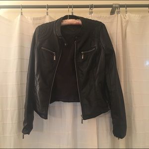 Faux Leather Moto Jacket