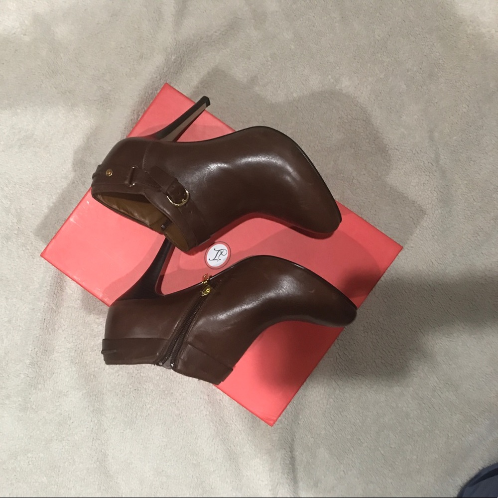 Ivanka Trump Brown Leather Booties