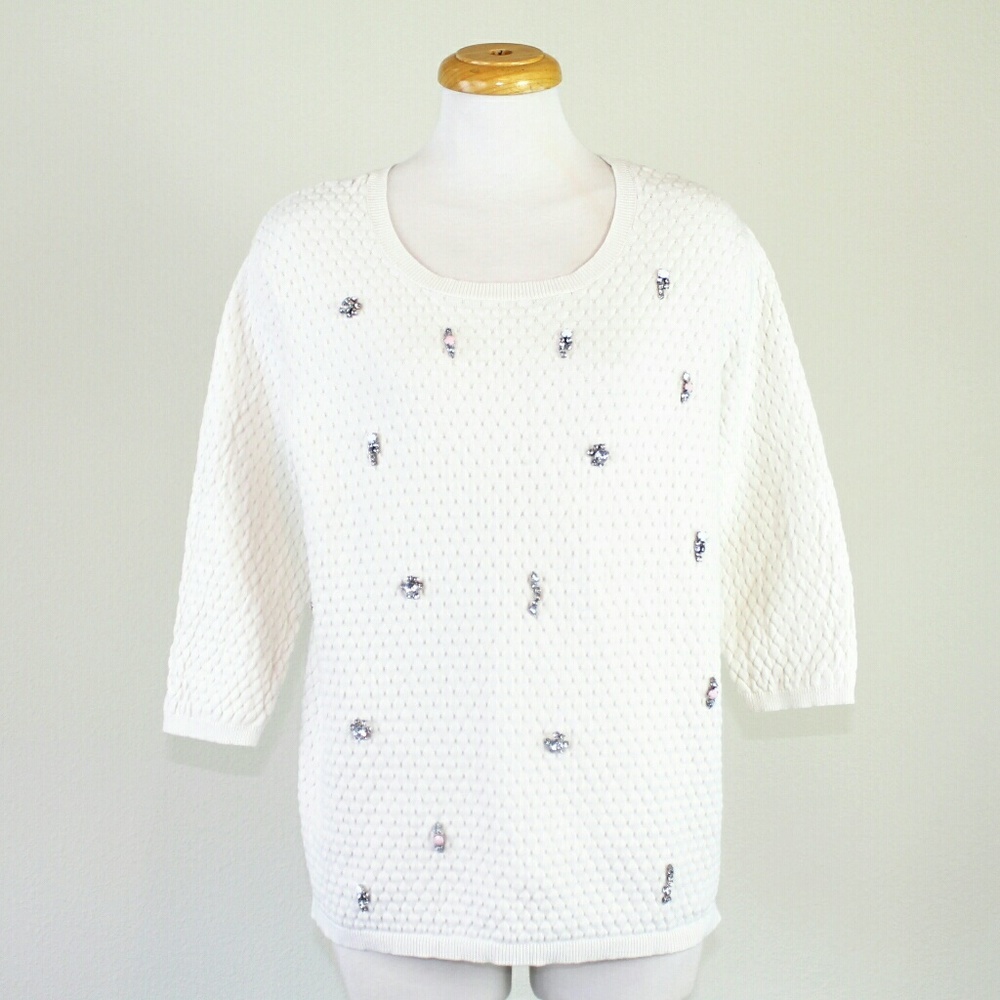 NWOT Metaphor Jeweled Lightweight Sweater