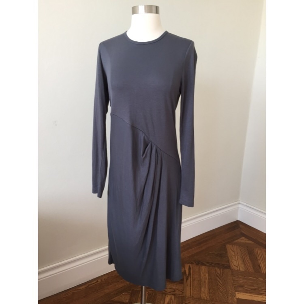 Donna Karan New York Draped Jersey Gray Dress