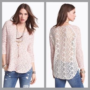 Free people lace back sweater Free people lace back sweater