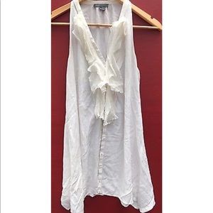 Vince silk ruffled blouse size M