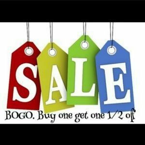 BOGO SALE!!! Everything is buy 1 get 1 1/2 price