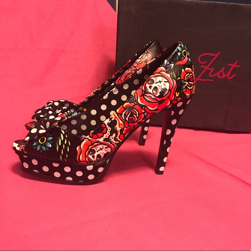 Iron Fist Hooters peep-toe platform, size 10