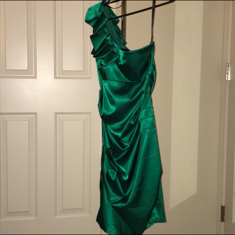 Emerald green dress