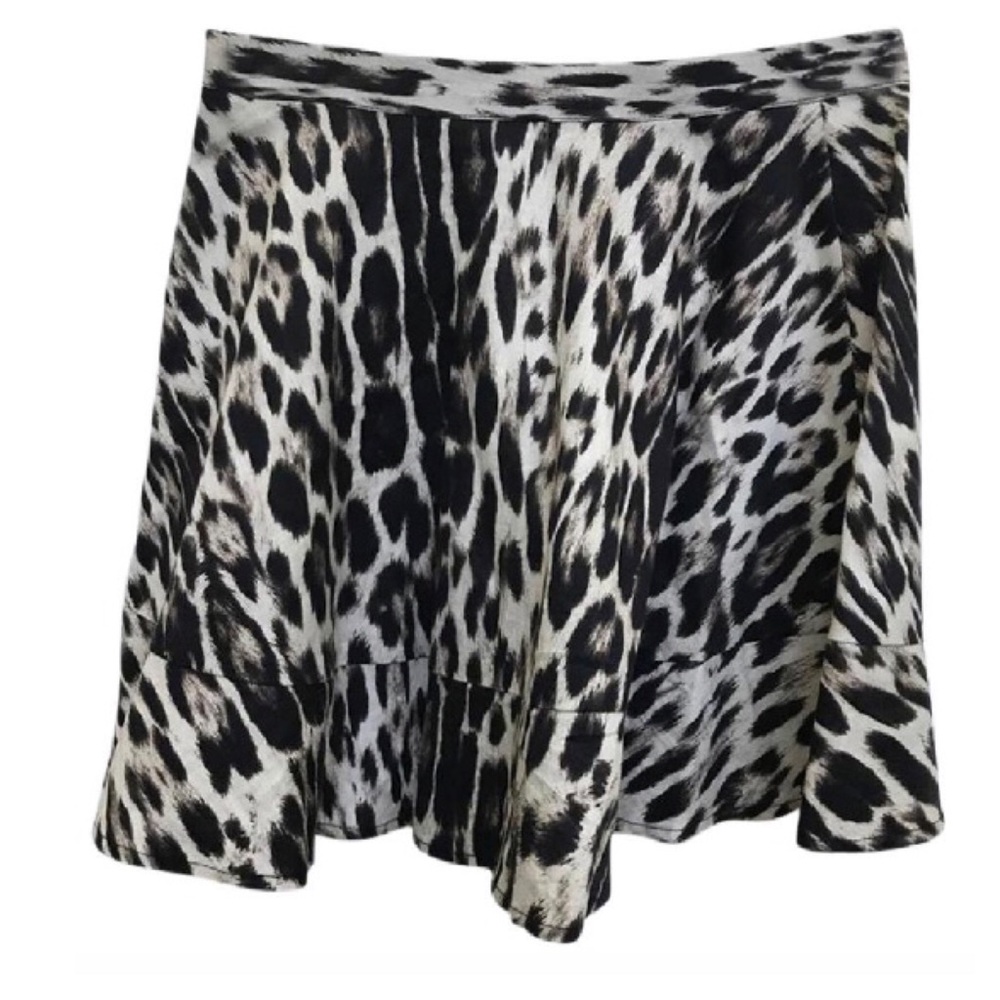 Charles Henry Animal Print Skirt and Top