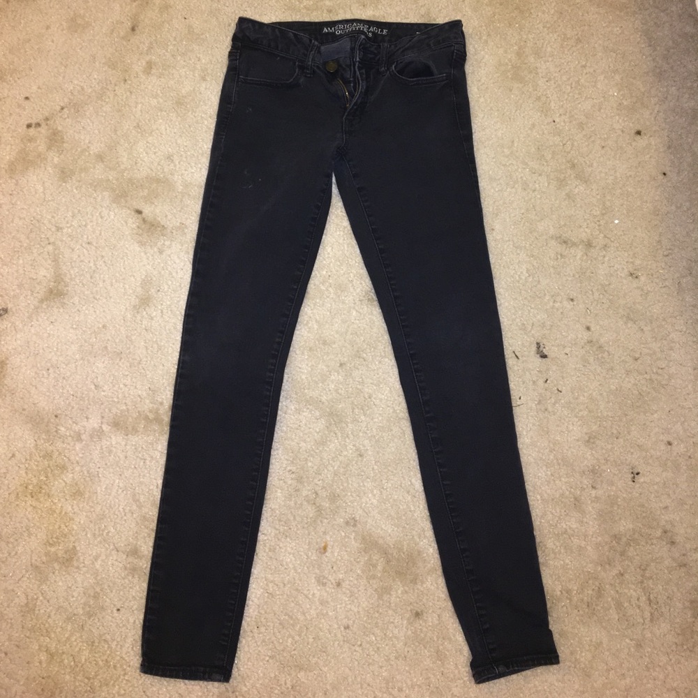 American eagle super stretch black jegging