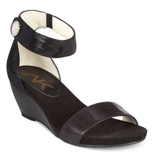 Anne Klein Calbert Ankle Strap Wedge Sandals
