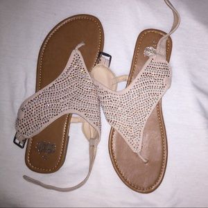 SUPER COMFORTABLE Pink Sequined Sandals