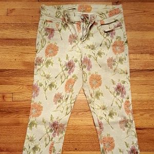 SALE! Anthropologie Floral Ankle Jeans