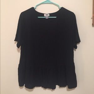 Black Peplum Top