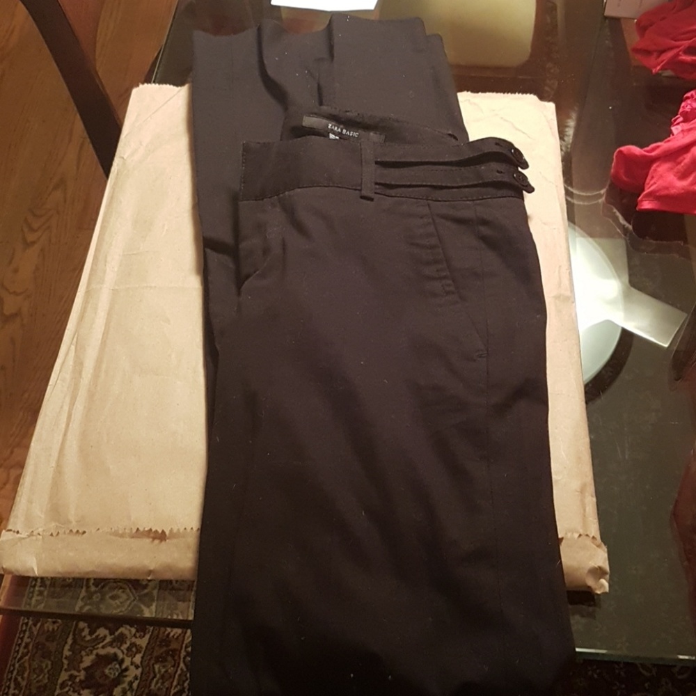 NWOT black Zara pants, size 2