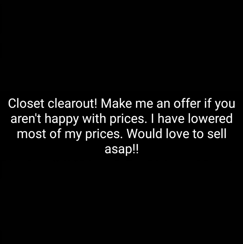 Closet clearout!! Huge sale! More to come!