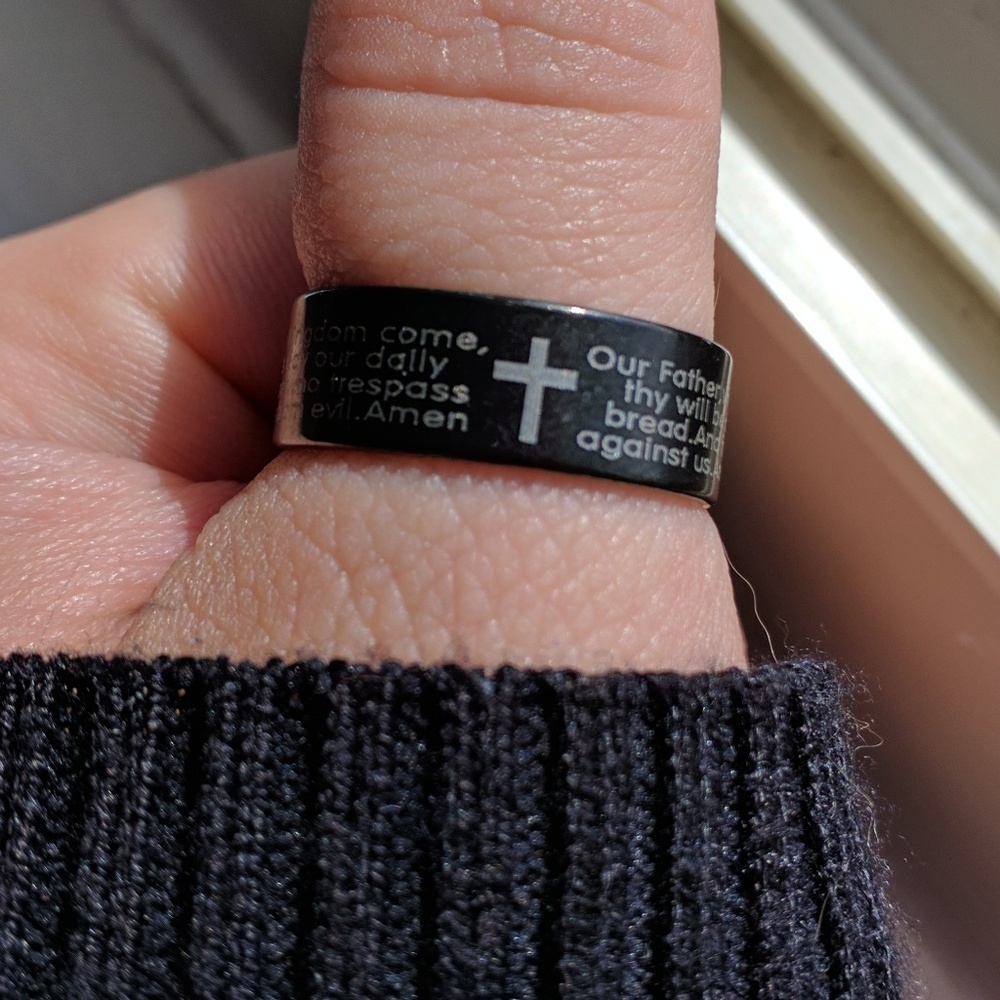 NWOT 🙏 Male The Lord's Prayer Ring