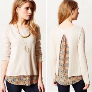 Anthropologie Yellow Bird Brynn Oatmeal Sweater