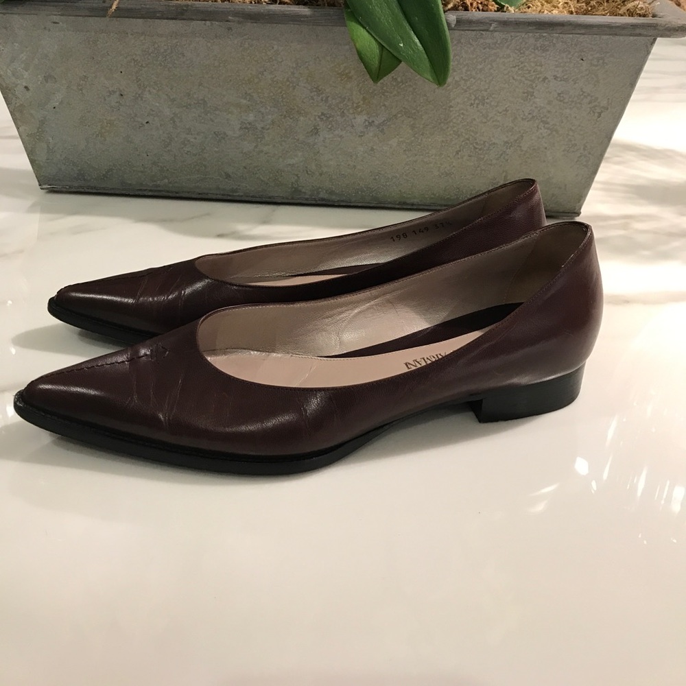 Giorgio Armani Brown Flats Size 37 1/2
