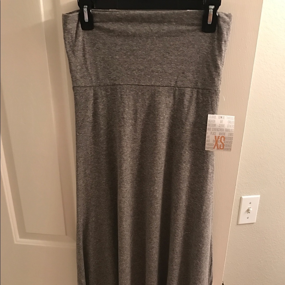 NWT xs gray lularoe maxi skirt