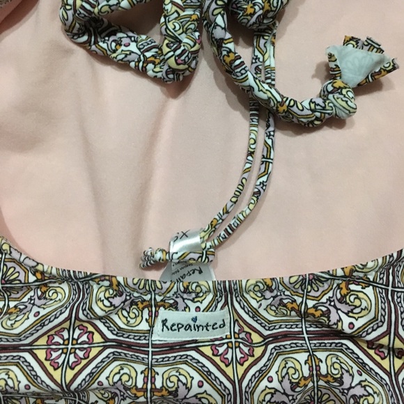 Mediterranean Printed One Piece Lyrca Swimsuit - Picture 4 of 4