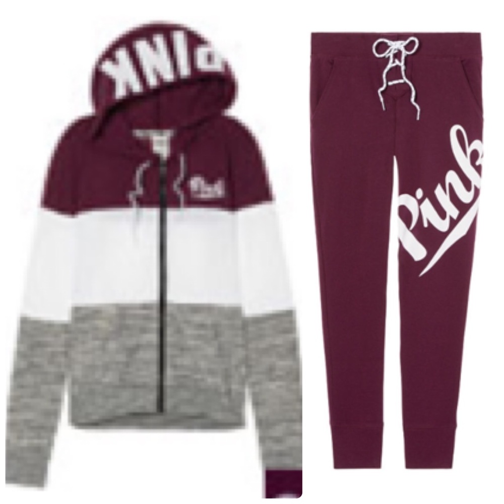 (S) PINK Perfect Hoodie & Skinny Pant Matching Set