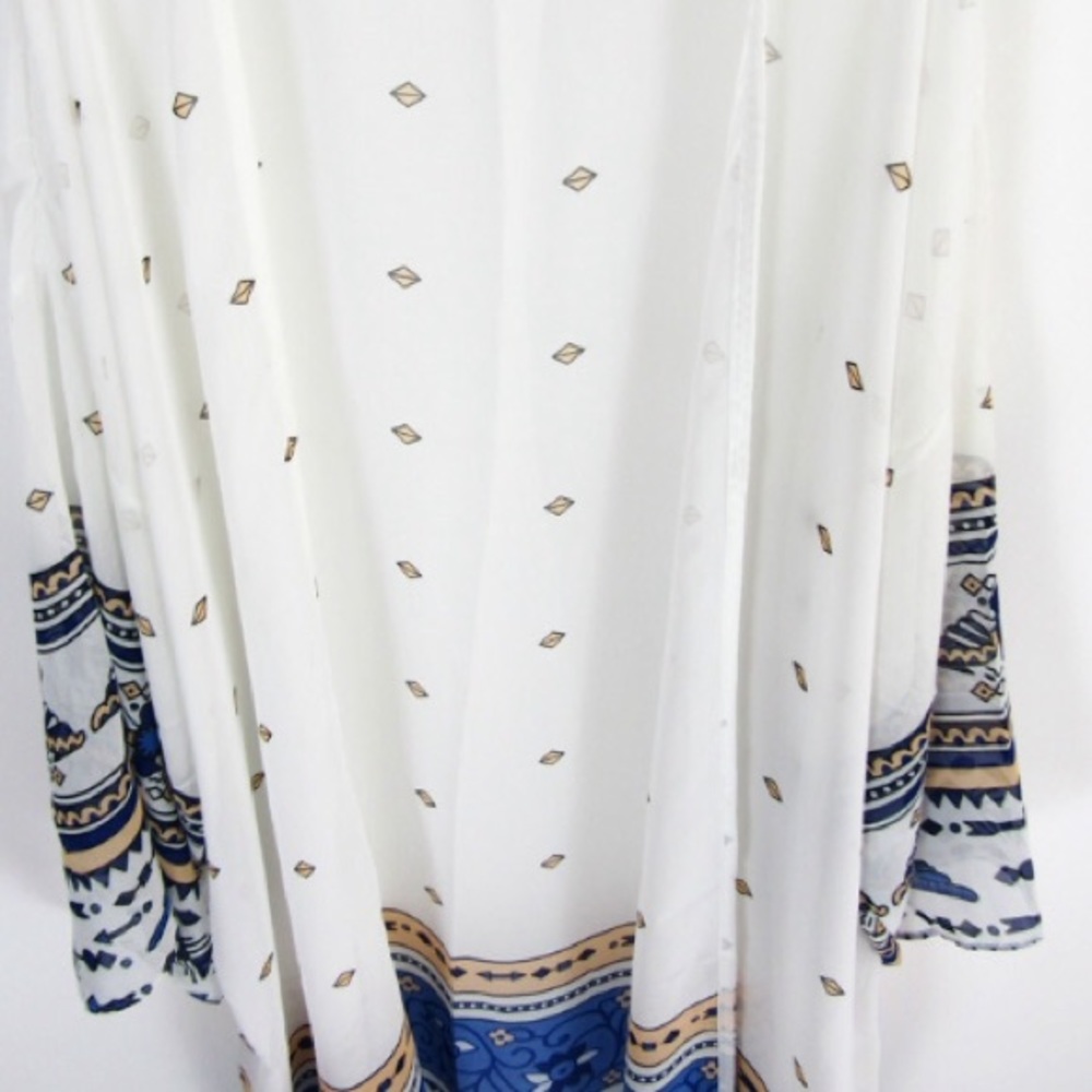 Thunderbird MAXI Kimono COVERUP Robe Blue White - Picture 4 of 5