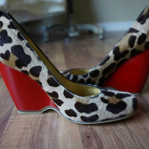 Giuseppe Zanotti Leopard Wedge Pumps