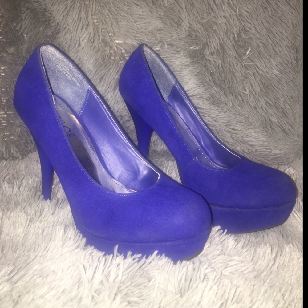 ‼️FINAL PRICE‼️ blue suede heels 💙