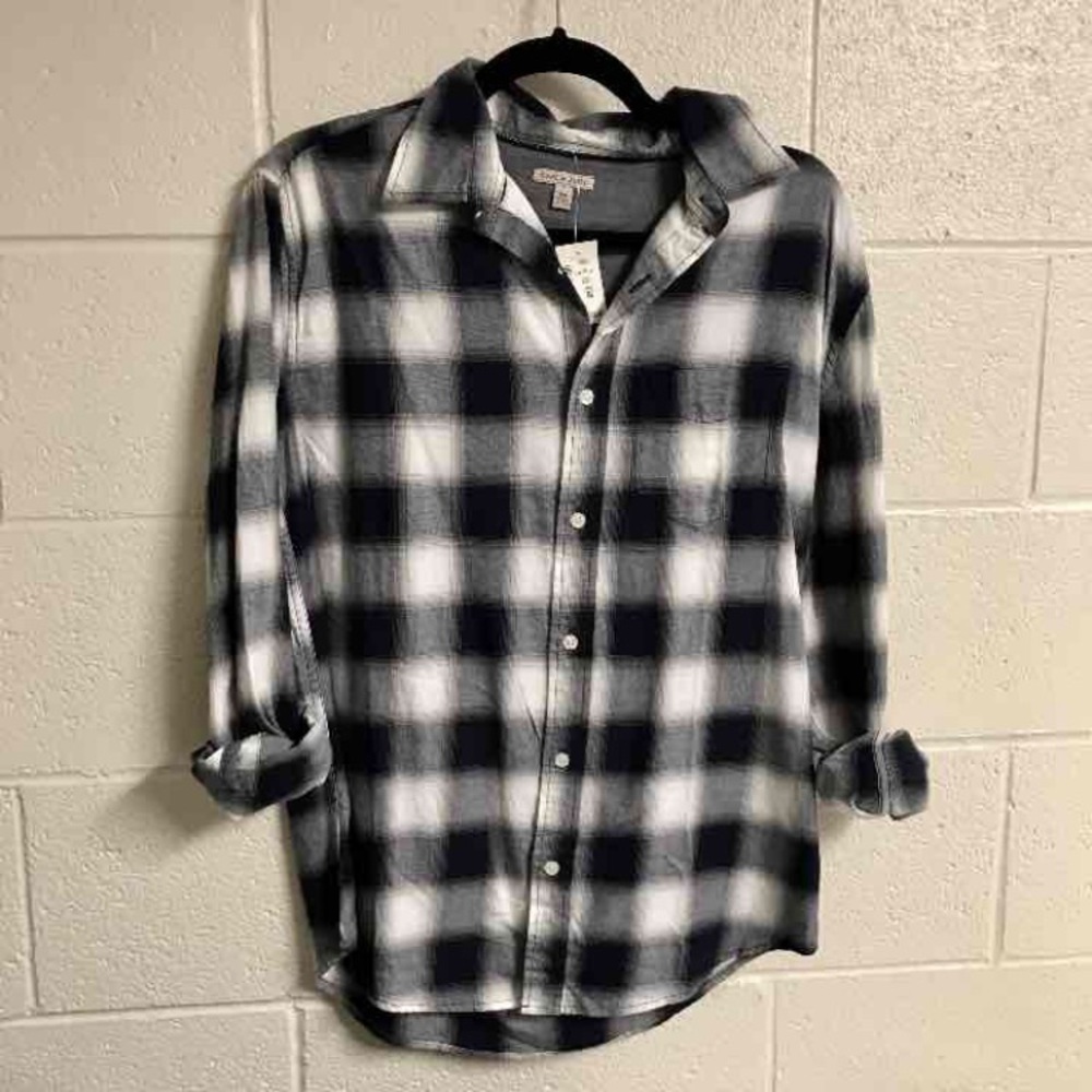 Navy Blue and White flannel