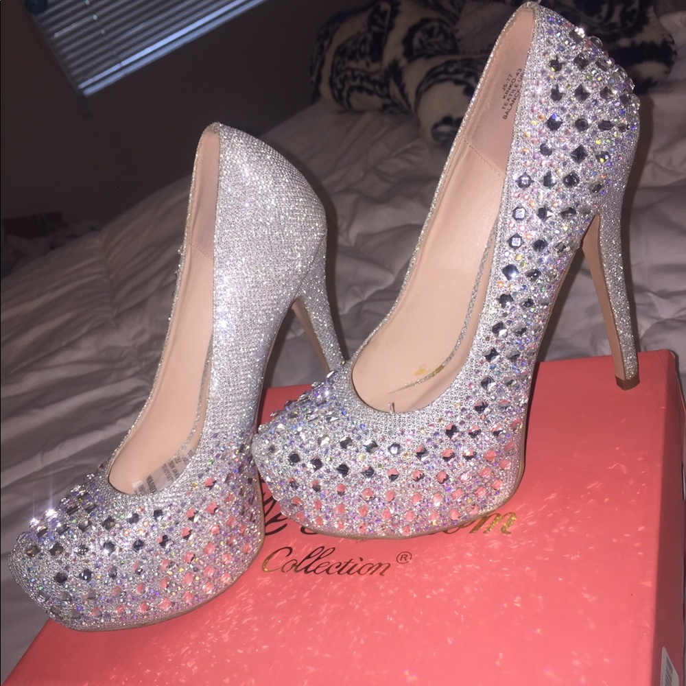 Silver Sparkle Stilettos
