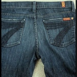 7 FAMK Crop Dojo Capri Stretch Jeans