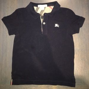Burberry Children Check-Trim Polo, Navy (4Y)