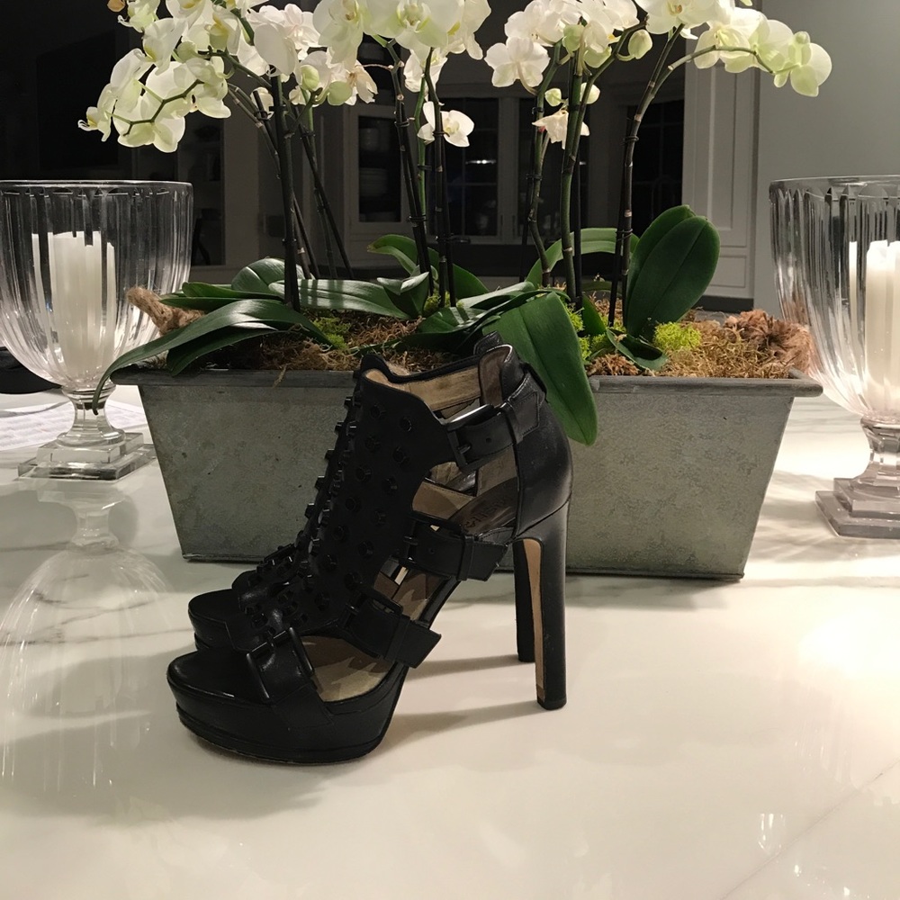 Michael Kors Black Rivet Heels Size 8 1/2m