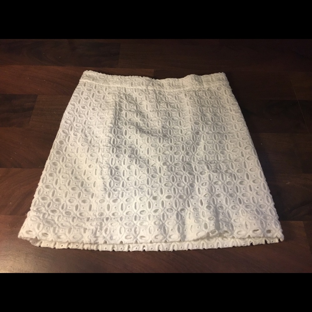 J. Crew White Eyelet Skirt, Size 4