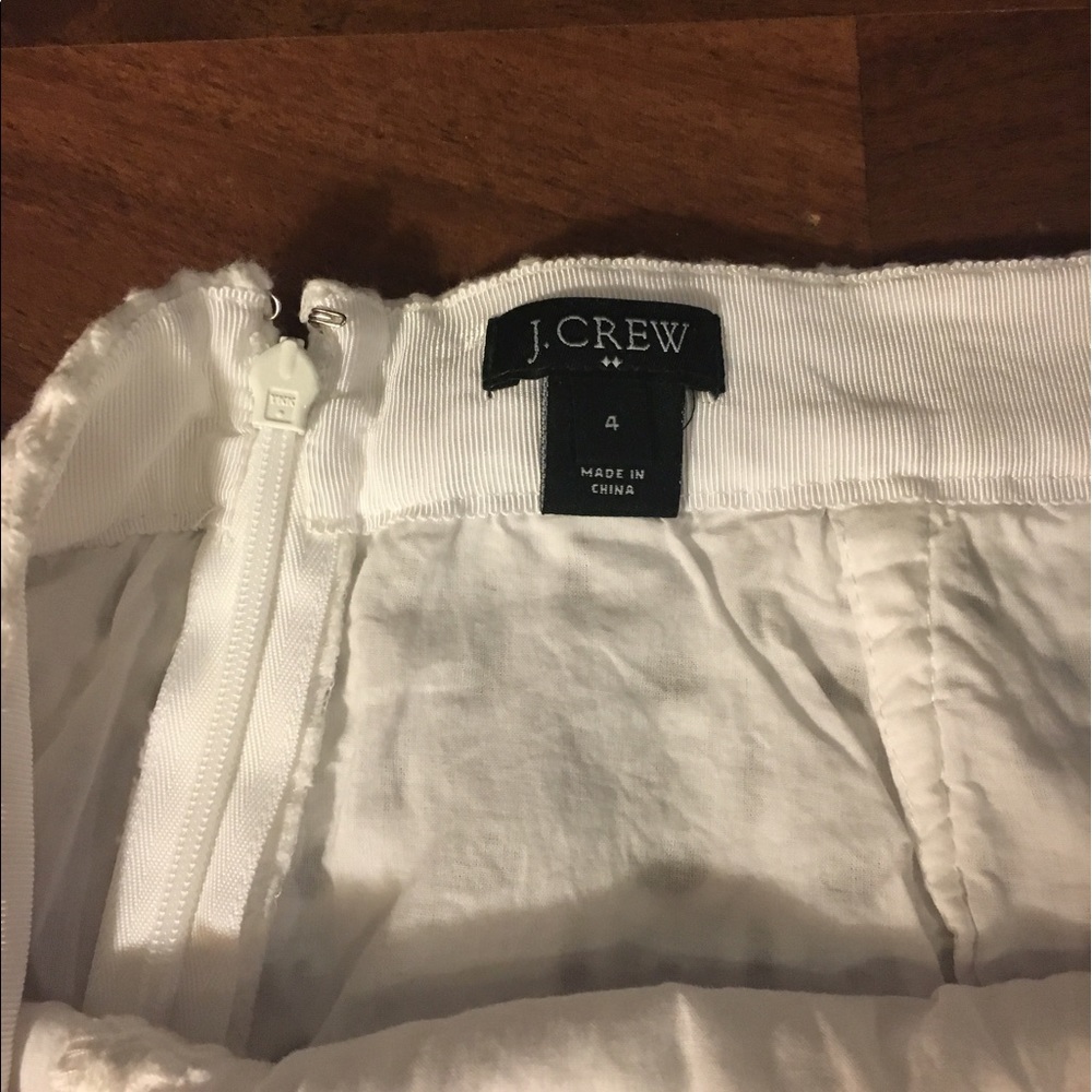 J. Crew White Eyelet Skirt, Size 4 - Picture 3 of 4