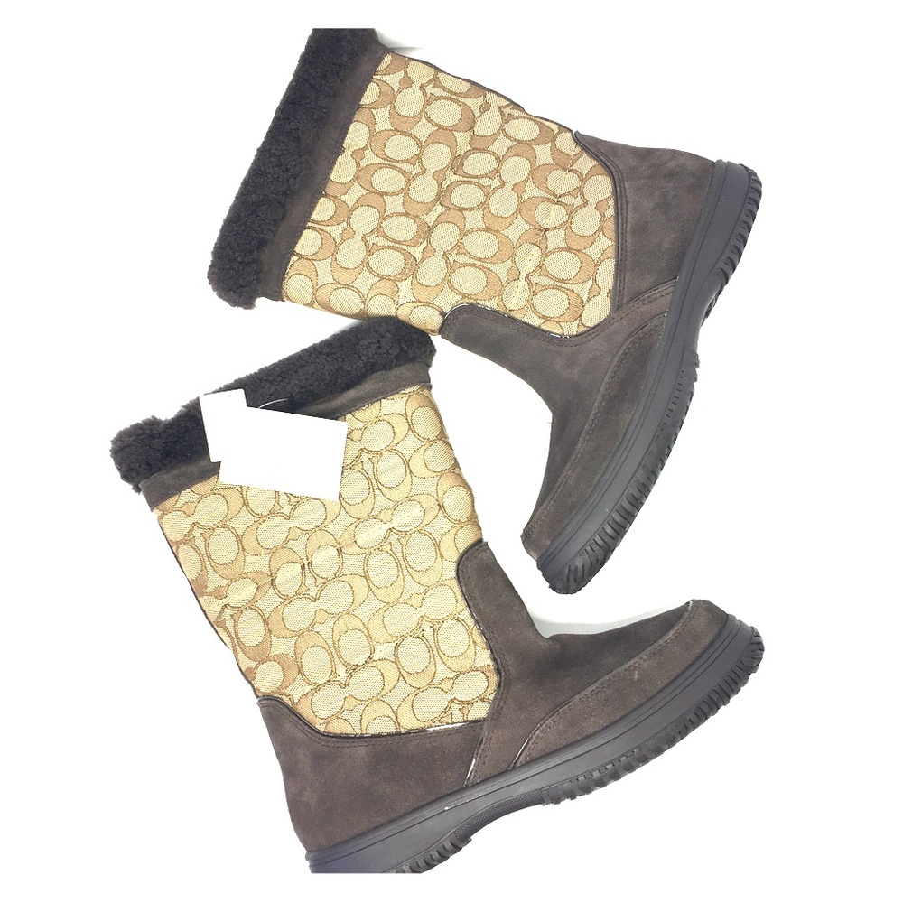 COACH brown winter boots