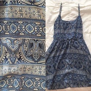 Super cute blue patterned dress!!