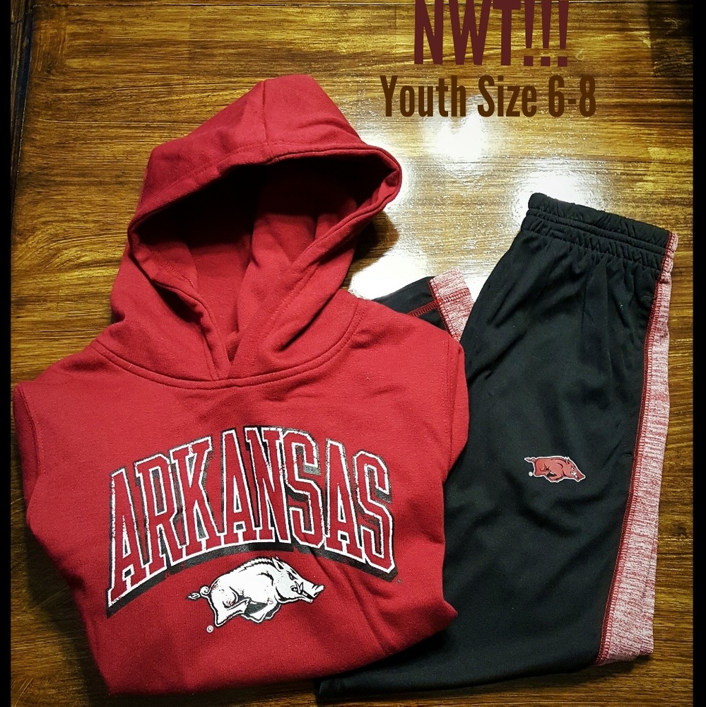University of Arkansas hoodie/pants  NWT!