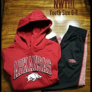 University of Arkansas hoodie/pants  NWT!