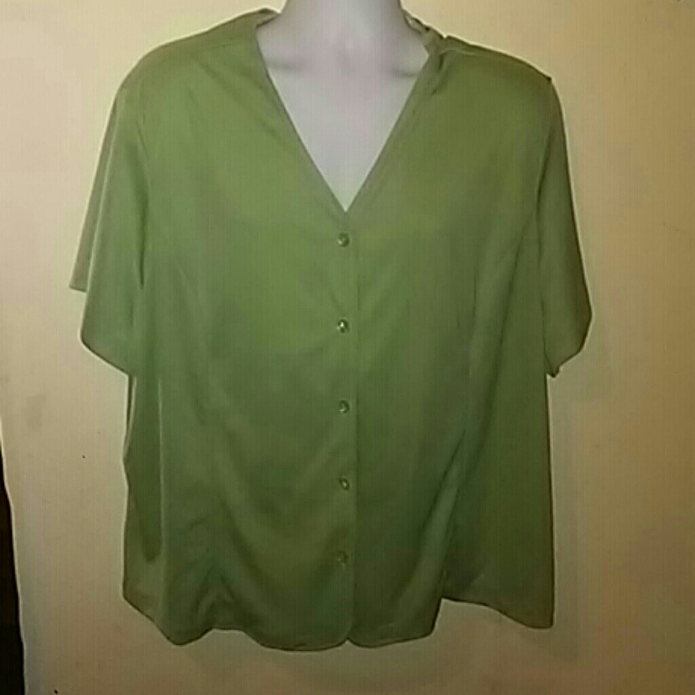 Pleated as shown above blouse by Blair