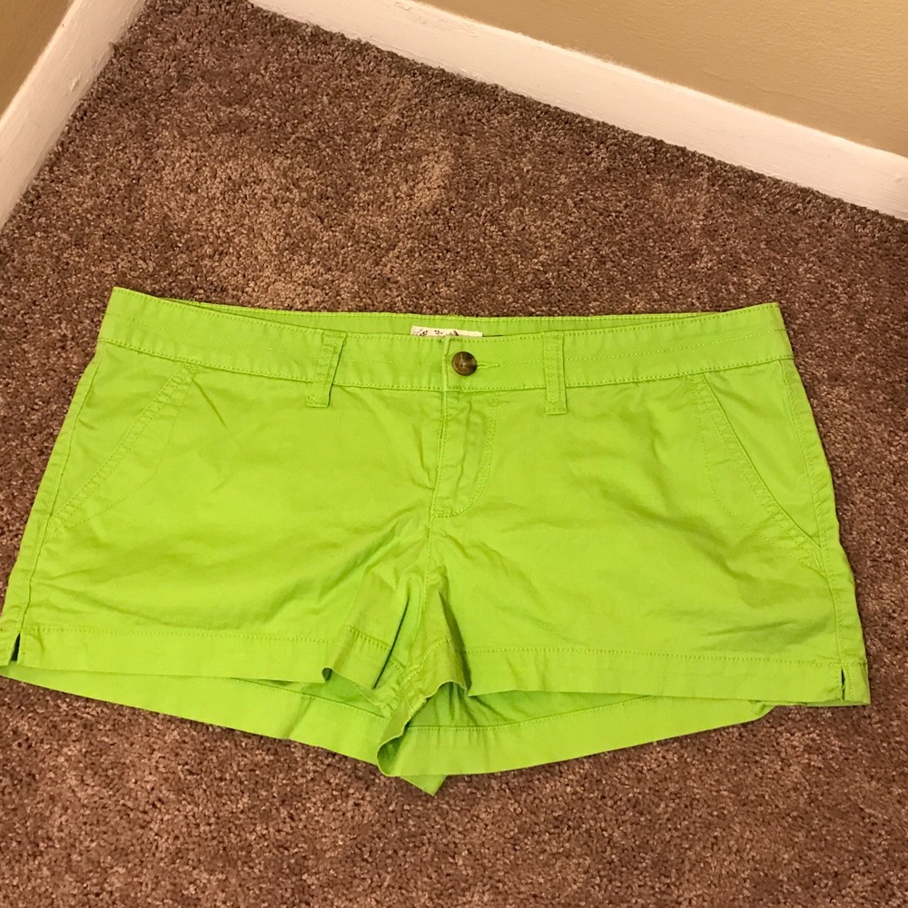 Neon Lime Green shorts Size 17 SO