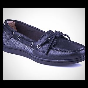 NWT BARRELFISH BLACK WOMENS SPERRYS 9.5