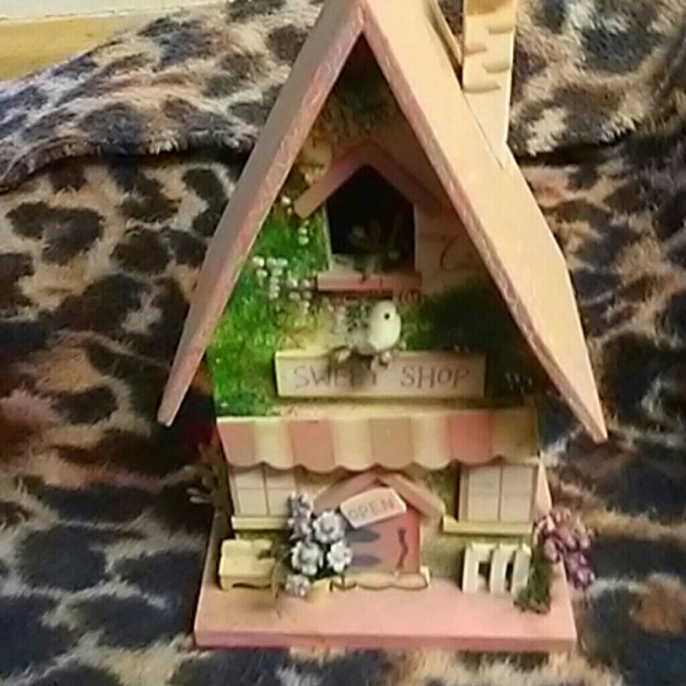 Adorable hand painted bird house