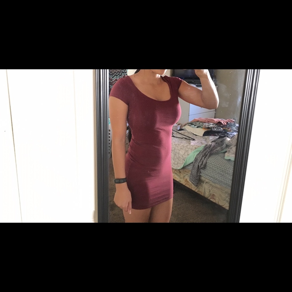 Maroon BodyCon Dress
