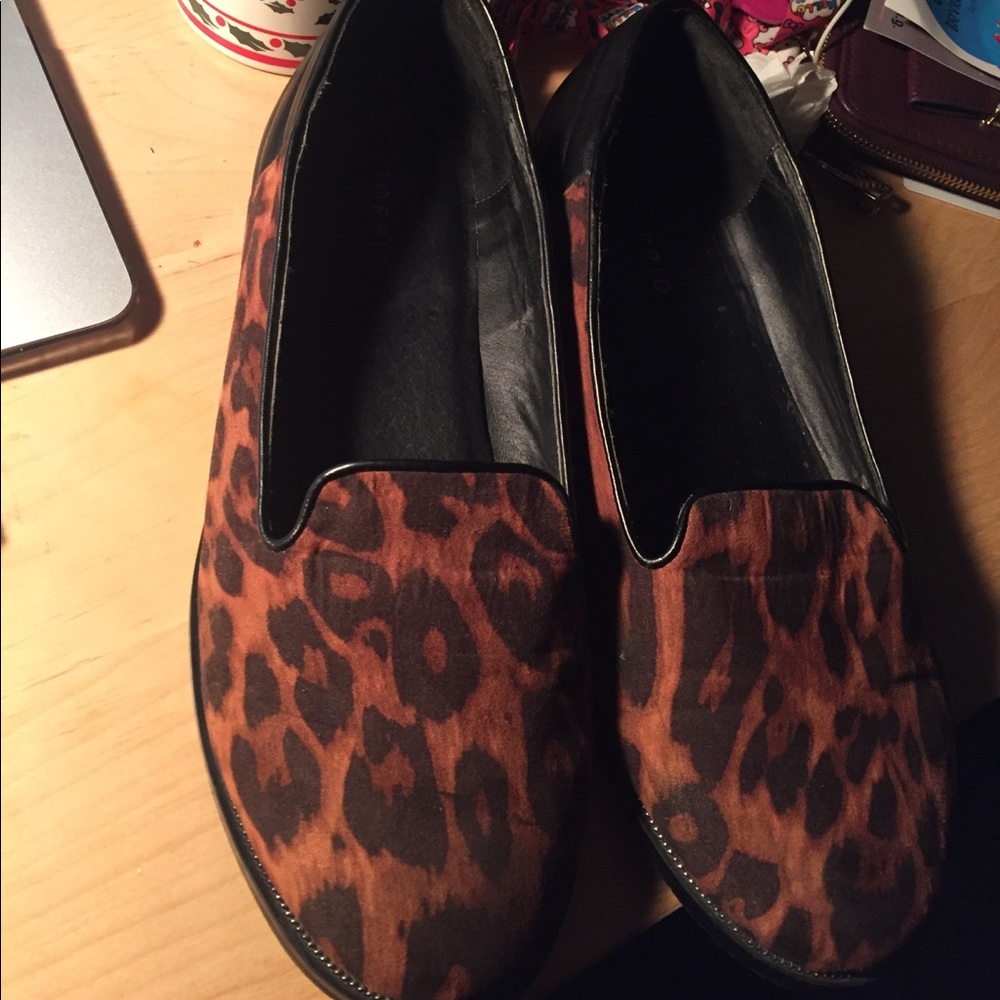 Torrid leopard print flats size 11W- 11 WIDE.
