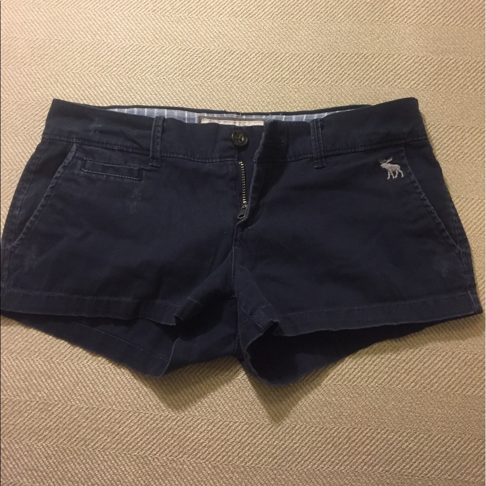 Abercrombie Navy Khaki Short Shorts