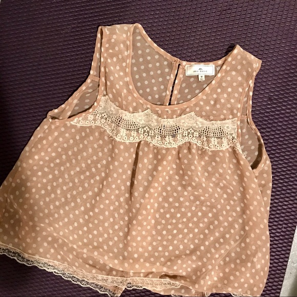 Sheer polka dot flowy shirt - Picture 1 of 4