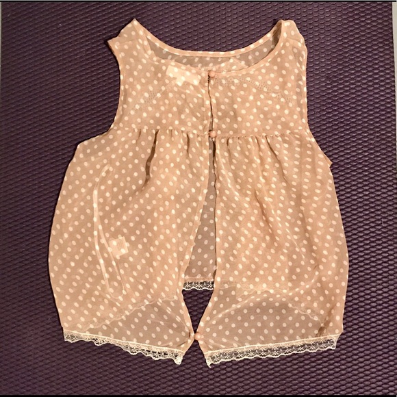 Sheer polka dot flowy shirt - Picture 3 of 4