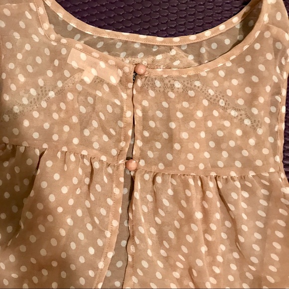 Sheer polka dot flowy shirt - Picture 4 of 4